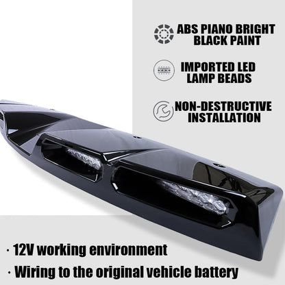 4X4WAVERS Discovery Series II Roof Front Spoiler with 4 Premium LED bars - Jeep Wrangler JL/JLU/4XE/JT 2018+ - 4X4 WAVERS