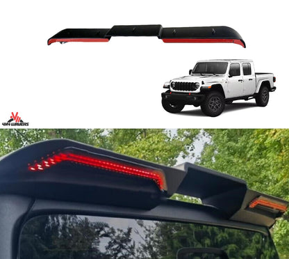 4X4WAVERS Rear Roof Spoiler Wing with Brake LED Light - Jeep Gladiator JT 2019+ - 4X4 WAVERS