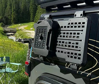 4X4WAVERS Rear Side Window Expansion Multifunction Panel Kit with Luxury 9L Gas/Water Can - Jeep Wrangler JLU/4XE 2018+ - 4X4 WAVERS