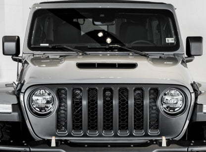4X4WAVERS 392 Style Hood (Black Steel) with 392 logo - Jeep Wrangler JL/JLU/4XE/JT 2018+ - 4X4 WAVERS