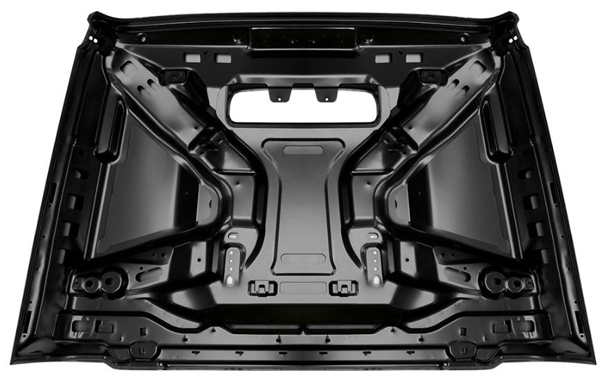 4X4WAVERS 392 Style Hood (Black Steel) with 392 logo - Jeep Wrangler JL/JLU/4XE/JT 2018+ - 4X4 WAVERS