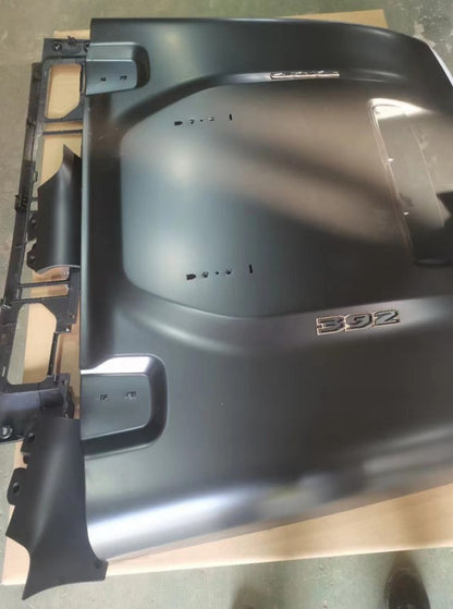 4X4WAVERS 392 Style Hood (Black Steel) with 392 logo - Jeep Wrangler JL/JLU/4XE/JT 2018+ - 4X4 WAVERS