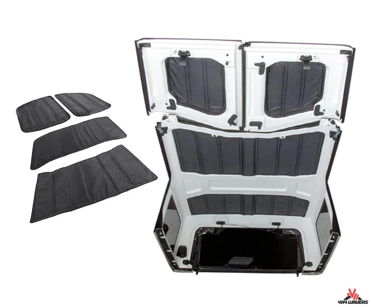 4X4WAVERS RR Design Hard Top Roof Insulator - All-Season Thermal Insulation - Jeep Wrangler JLU/4XE (4 doors) 2018+ - 4X4 WAVERS