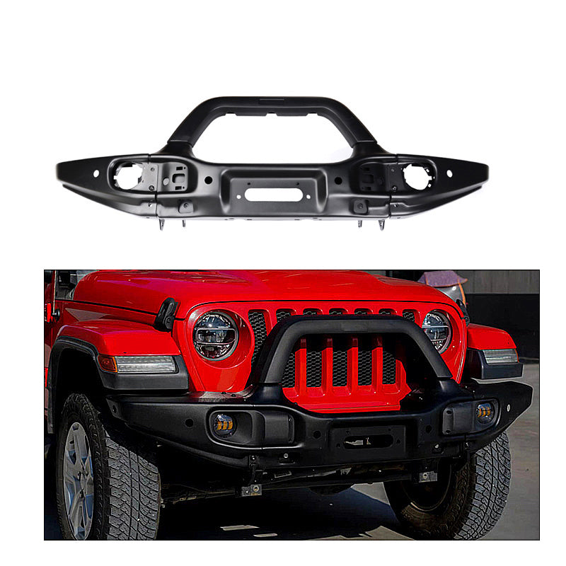4X4WAVERS AEV Style Front Bumper Long Type with Flat Sides  - Jeep Wrangler JL/JLU/4XE/JT 2018-2025