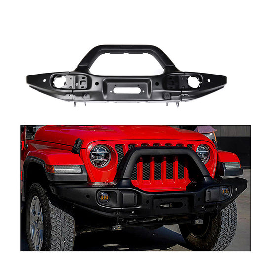 4X4WAVERS AEV Style Front Bumper Long Type with Flat Sides  - Jeep Wrangler JL/JLU/4XE/JT 2018-2025