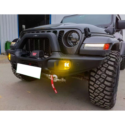 4X4WAVERS AEV Style Front Bumper Long Type with Flat Sides  - Jeep Wrangler JL/JLU/4XE/JT 2018-2025