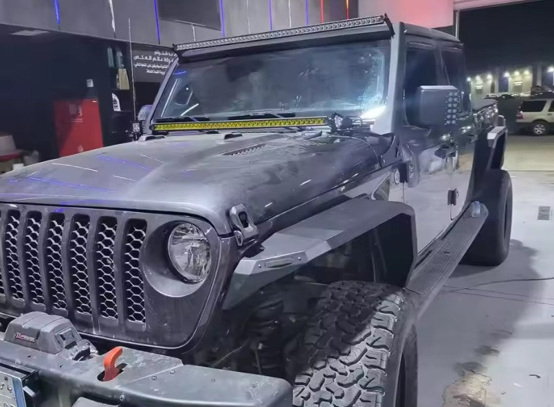 4X4WAVERS Front/Rear Metal Armor Fenders Kit - Hard Line Design - Jeep Wrangler JL/JLU/4XE 2018+ - 4X4 WAVERS