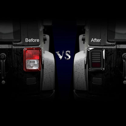 Feux arrière LED 4X4WAVERS - Série Lignes Nettes - Jeep Wrangler JK/JKU 2007-2018