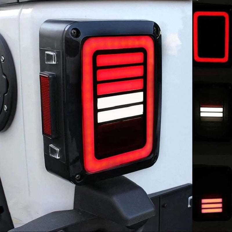 Feux arrière LED 4X4WAVERS - Série Lignes Nettes - Jeep Wrangler JK/JKU 2007-2018