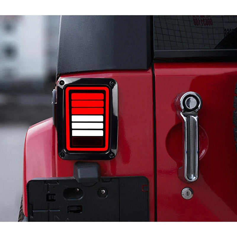 Feux arrière LED 4X4WAVERS - Série Lignes Nettes - Jeep Wrangler JK/JKU 2007-2018