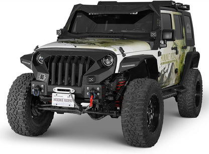 Grille/pare-chocs avant en métal court Metal Face Grumper 4X4WAVERS - Jeep Wrangler JK/JKU 2007-2018