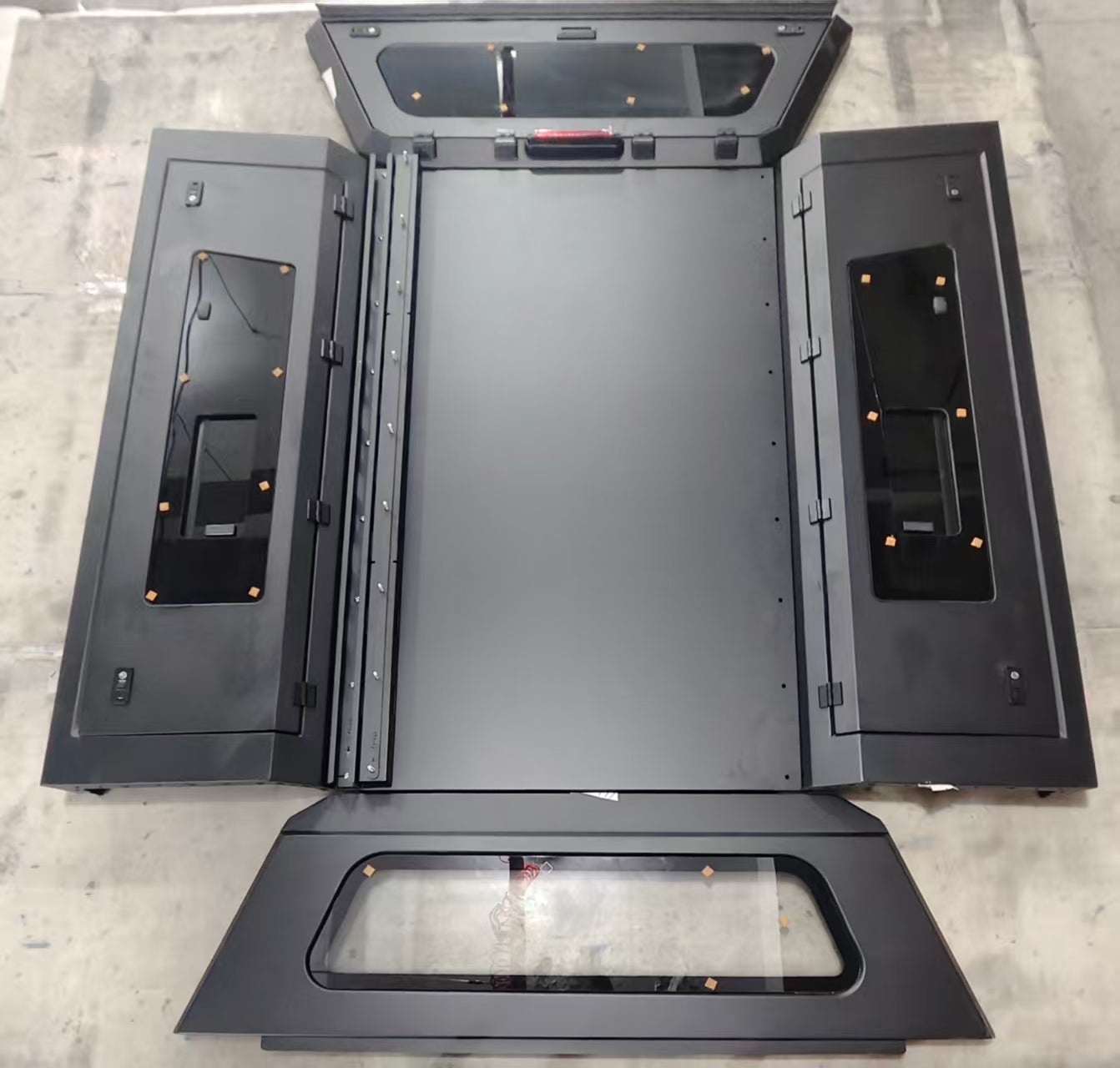 4X4WAVERS Smart Canopy with 4 sides Sliding Glass Windows - manganese steel with Black Powder Coat - Jeep Wrangler JT 2019+