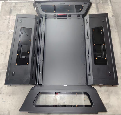 4X4WAVERS Smart Canopy with 4 sides Sliding Glass Windows - manganese steel with Black Powder Coat - Jeep Wrangler JT 2019+