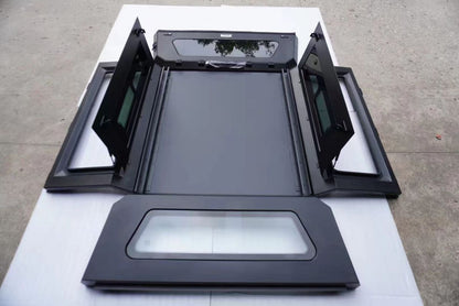 4X4WAVERS Smart Canopy with 4 sides Sliding Glass Windows - manganese steel with Black Powder Coat - Jeep Wrangler JT 2019+