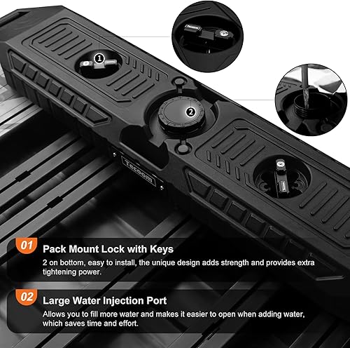 4X4WAVERS 30L Electric Pressure Shower & Outdoor Camping Water Tank (Black Color) - Universal
