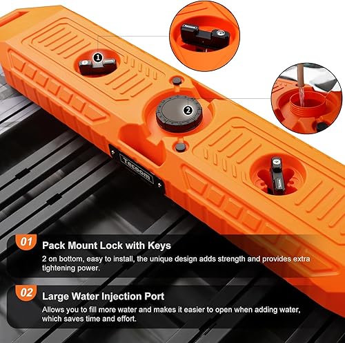 4X4WAVERS 30L Electric Pressure Shower & Outdoor Camping Water Tank (Orange Color) - Universal