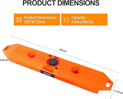 4X4WAVERS 30L Electric Pressure Shower & Outdoor Camping Water Tank (Orange Color) - Universal