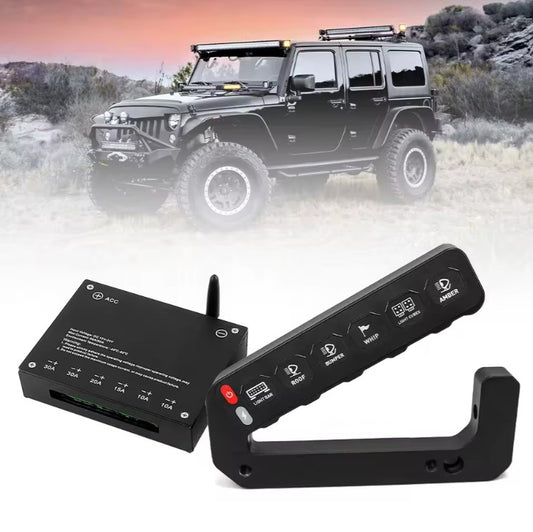 4X4Wavers Grab Handle 6 Gang Switch Panel - Jeep Wrangler JK/JKU 2007-2018