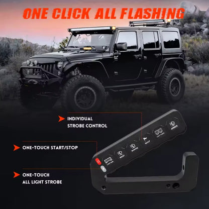 4X4Wavers Grab Handle 6 Gang Switch Panel - Jeep Wrangler JK/JKU 2007-2018