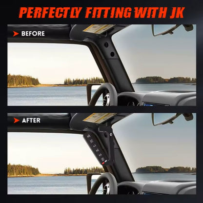 4X4Wavers Grab Handle 6 Gang Switch Panel - Jeep Wrangler JK/JKU 2007-2018
