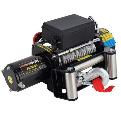 4X4Wavers Heavy Duty 8,000 lbs 12V Electric Offroad Winch with wireless remote - Steel rope