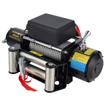 4X4Wavers Heavy Duty 8,000 lbs 12V Electric Offroad Winch with wireless remote - Steel rope