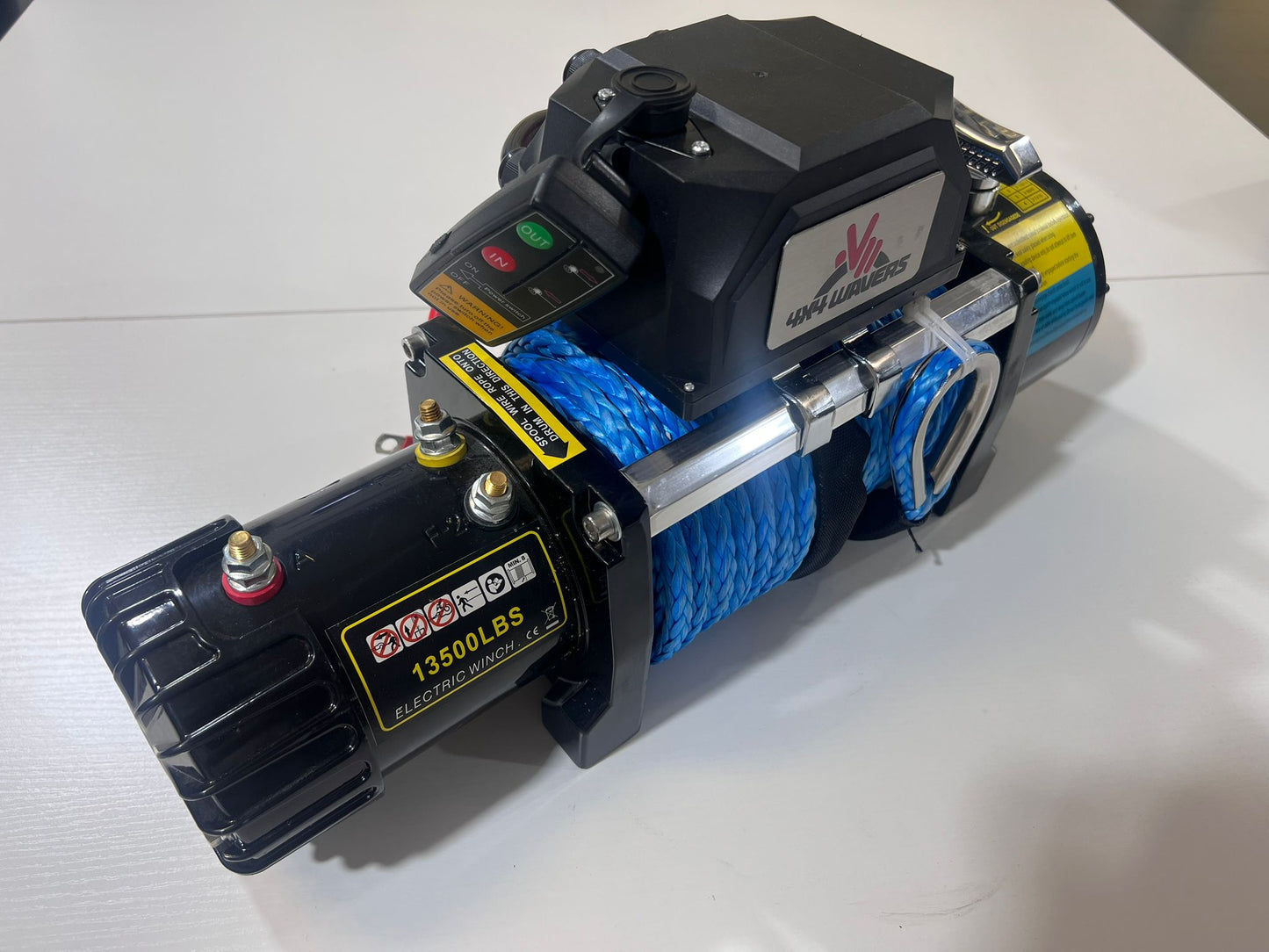 4X4Wavers Heavy Duty 8,000 lbs 12V Electric Offroad Winch with wireless remote - Synthetic rope