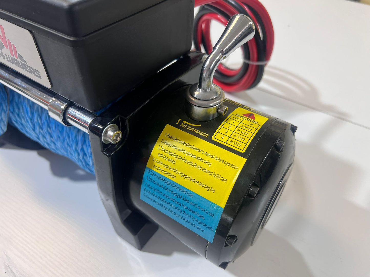 4X4Wavers Heavy Duty 8,000 lbs 12V Electric Offroad Winch with wireless remote - Synthetic rope