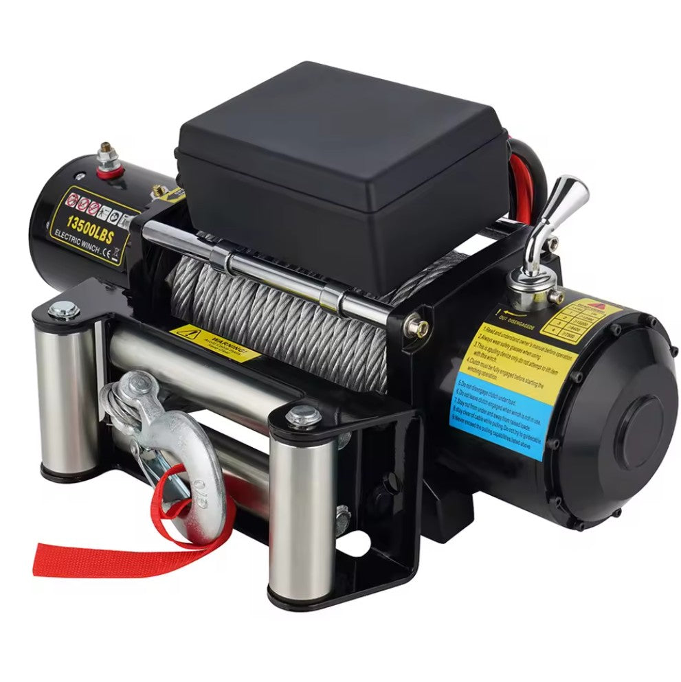 4X4Wavers Heavy Duty 13,500 lbs 12V Electric Offroad Winch with wireless remote - Steel rope
