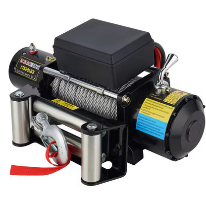4X4Wavers Heavy Duty 13,500 lbs 12V Electric Offroad Winch with wireless remote - Steel rope