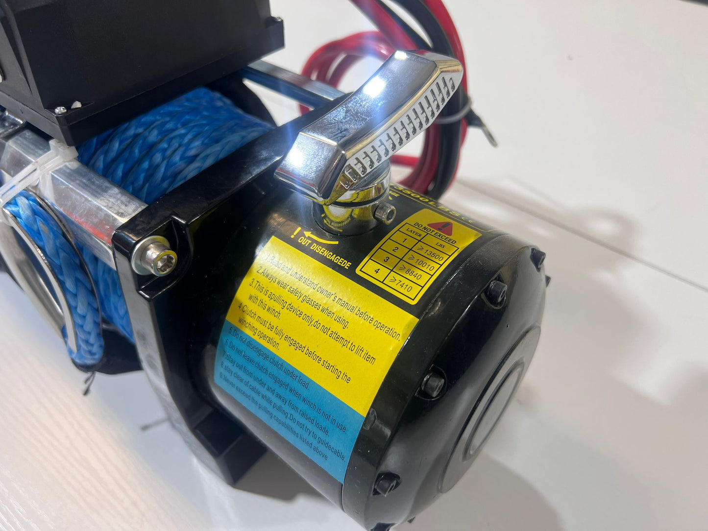 4X4Wavers Heavy Duty 13,500 lbs 12V Electric Offroad Winch with wireless remote - Synthetic rope