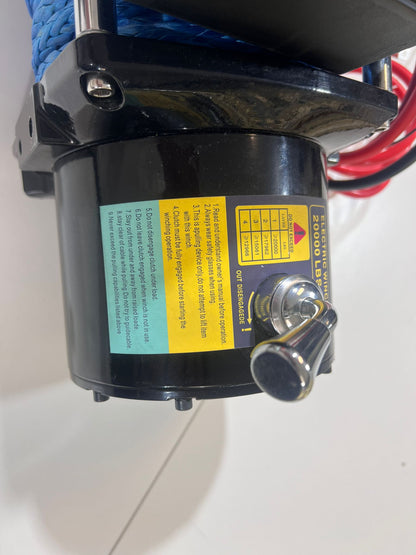 4X4Wavers Heavy Duty 20,000 lbs 12V Electric Offroad Winch with wireless remote - Synthetic rope
