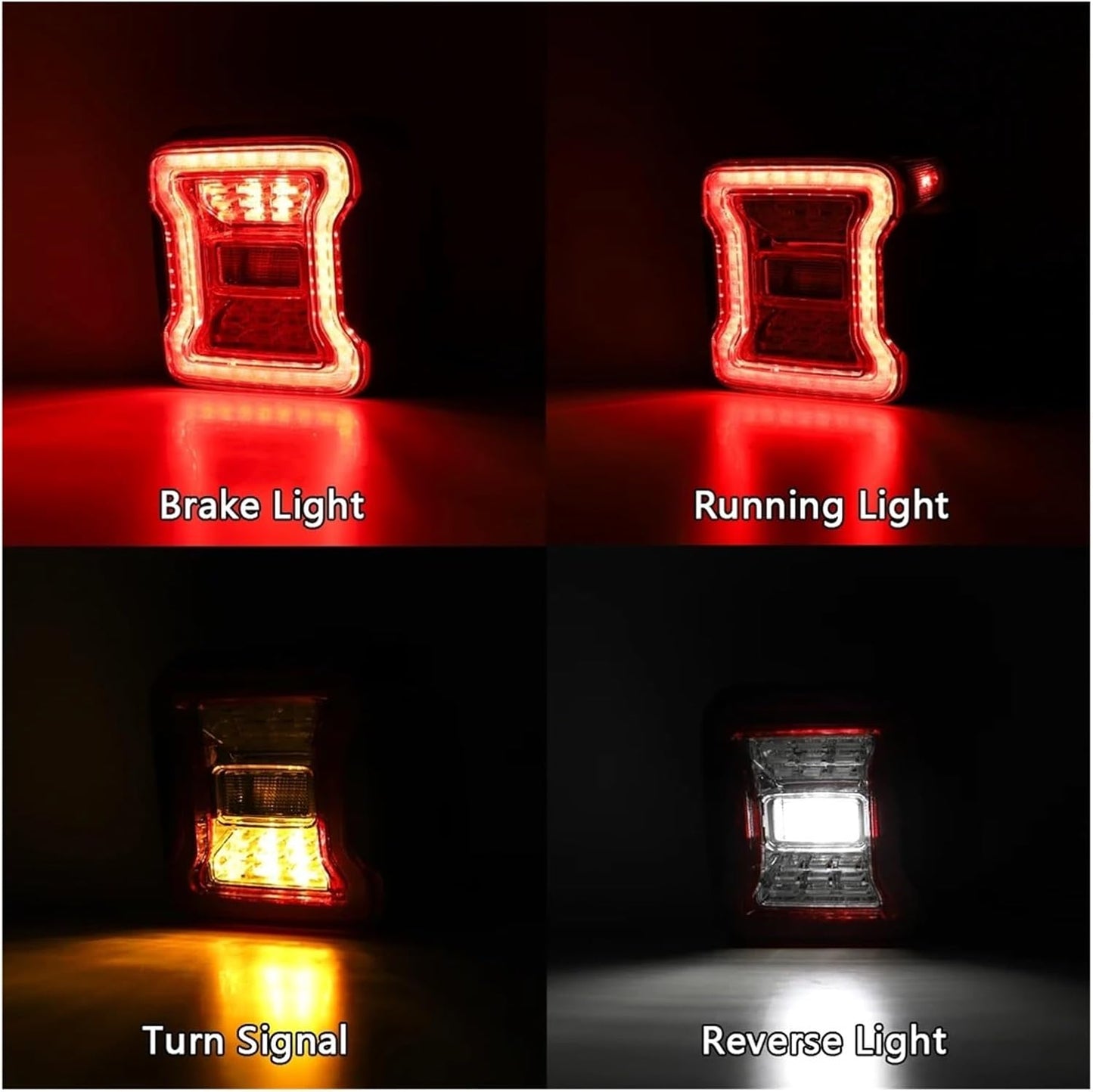 4X4WAVERS Premium LED Tail Light Upgrade Kit - Jeep Wrangler JL/JLU/4XE 2018-2023