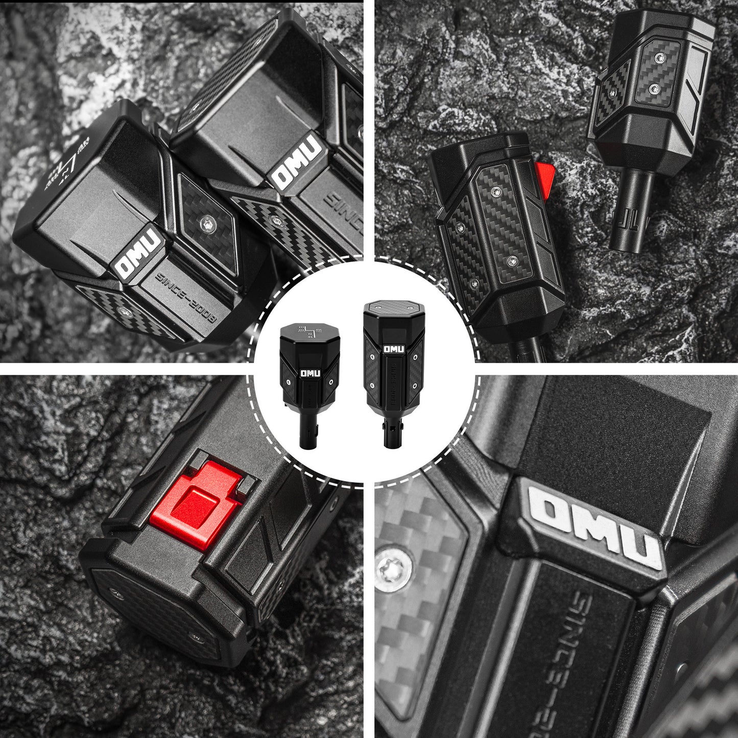 OMU Genesis Series Aluminum Alloy Gear Shif-t Knob  Automatic Transmission Shifter & Transfer Case Lever Handle Kit - Jeep Wrangler JL/JLU/4XE/Gladiator-JT 2018+ - 4X4 WAVERS