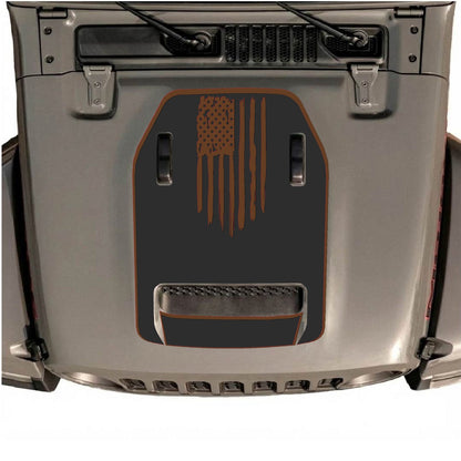 CarCode autocollant de capot pour Jeep Wrangler JL/JLU Rubicon 392 et JT Gladiator Mojave 2020-2026, style #31, sur le capot du véhicule.