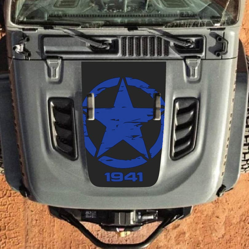Hood Decal for Jeep Wrangler JL JLU Gladiator JT Rubicon Hood 2018+ Style #29