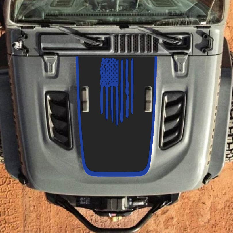 Hood Decal for Jeep Wrangler JL JLU Gladiator JT Rubicon Hood 2018+ Style #30