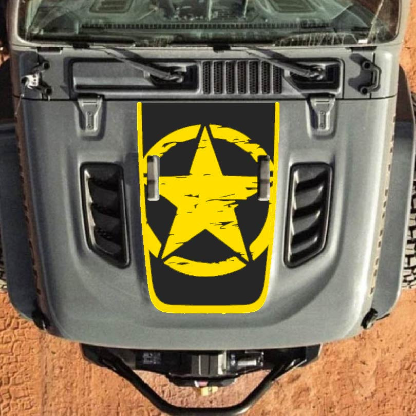Hood Decal for Jeep Wrangler JL JLU Gladiator JT Rubicon Hood 2018+ Style #27