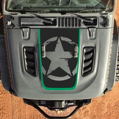 Hood Decal for Jeep Wrangler JL JLU Gladiator JT Rubicon Hood 2018+ Style #84