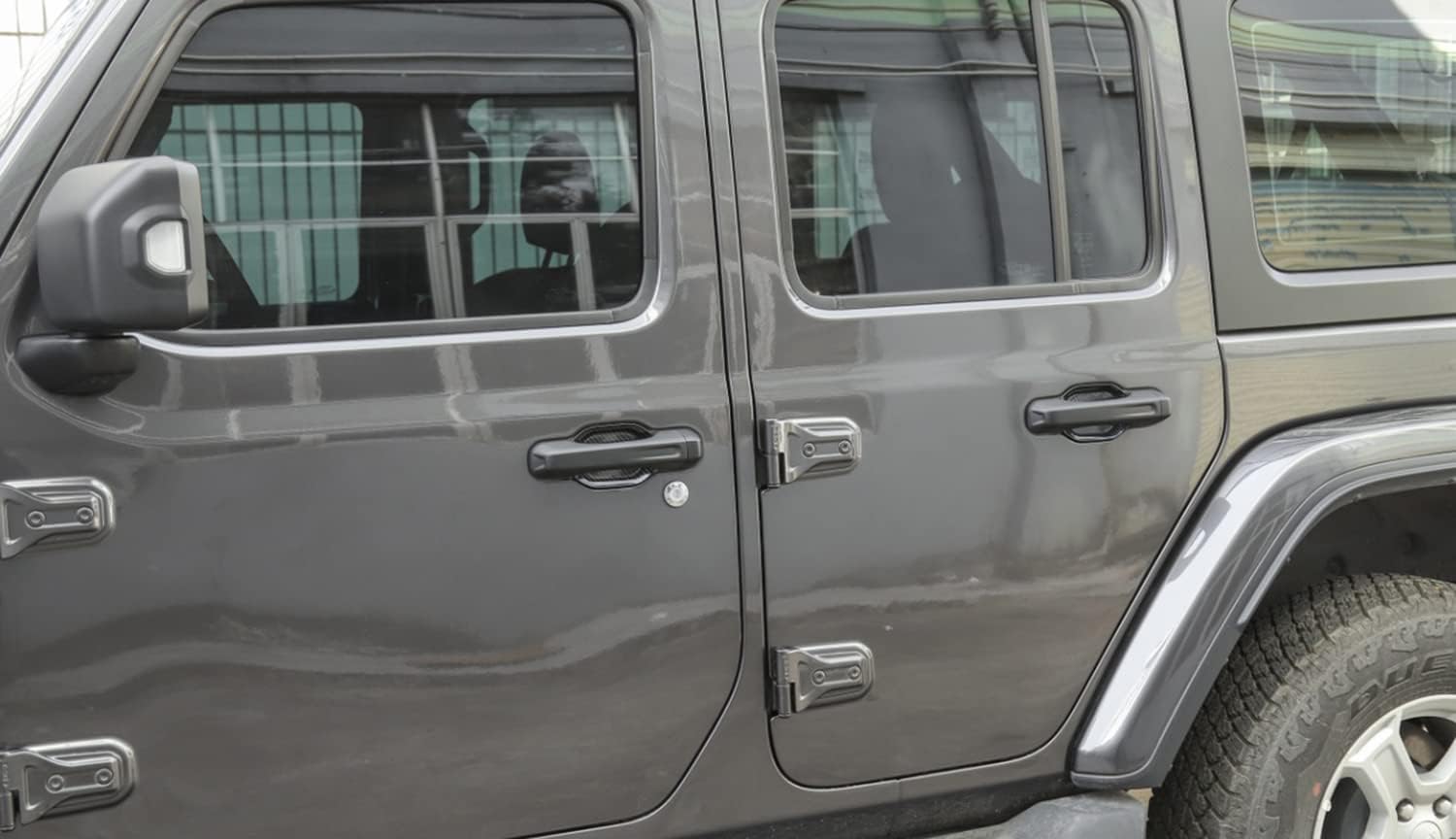 4X4WAVERS Look Door Handle Bowl Trim - Carbon Fiber / Matt Black / Shiny Chrome - Jeep Wrangler JL/JLU/4XE/JT 2018+ - 4X4 WAVERS