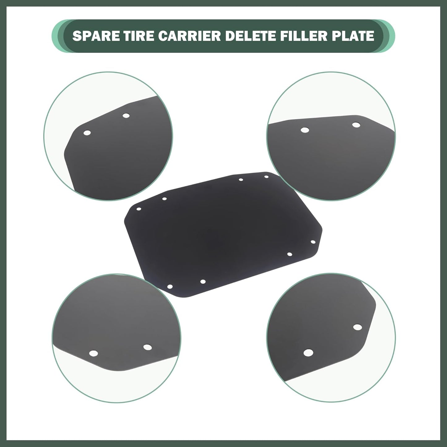 Rear Tailgate Plate Trim - Plate Sealing Plate - Jeep Wrangler JL/JLU/4XE 2018+ - 4X4 WAVERS