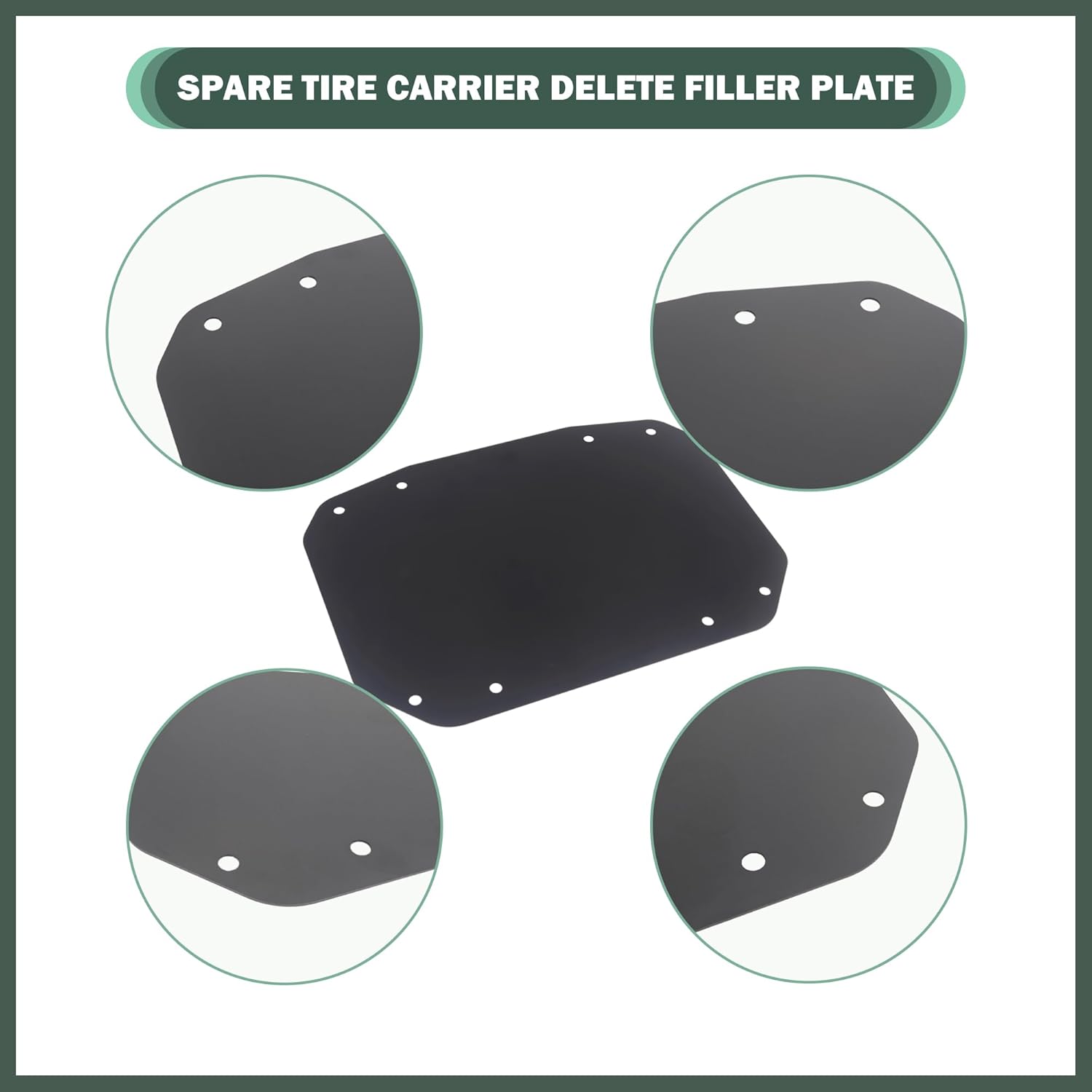 Rear Tailgate Plate Trim - Plate Sealing Plate - Jeep Wrangler JL/JLU/4XE 2018+ - 4X4 WAVERS