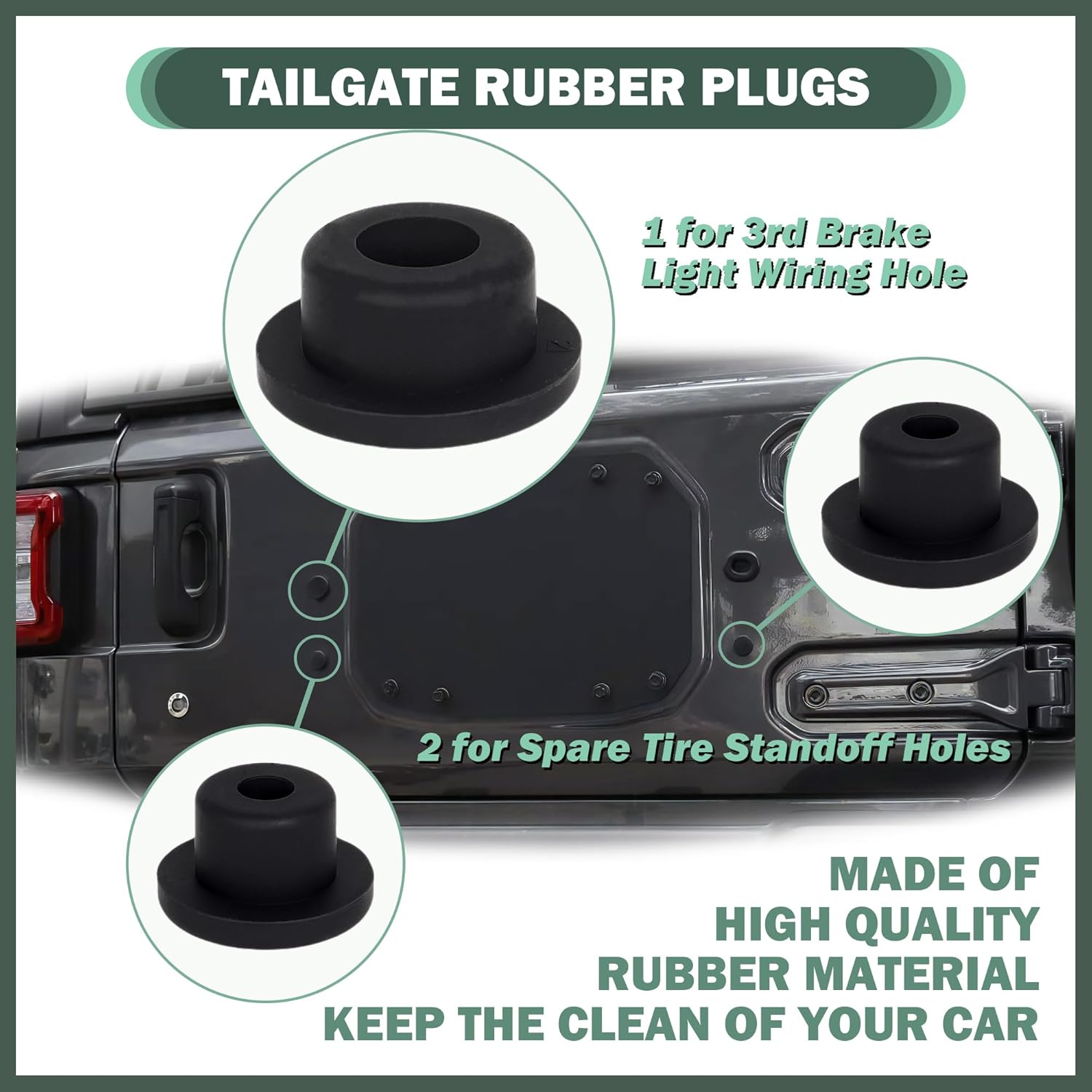 Rear Tailgate Plate Trim - Plate Sealing Plate - Jeep Wrangler JL/JLU/4XE 2018+ - 4X4 WAVERS