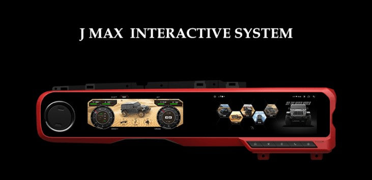 Carobotor J-Max Digital Dashboard+radio All-In-One - Jeep Wrangler JL/JLU/JT 2018-2023 - 4X4 WAVERS