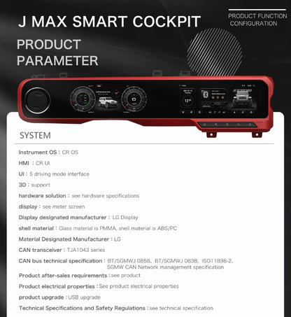Carobotor J-Max Digital Dashboard+radio All-In-One - Jeep Wrangler JL/JLU/JT 2018-2023 - 4X4 WAVERS