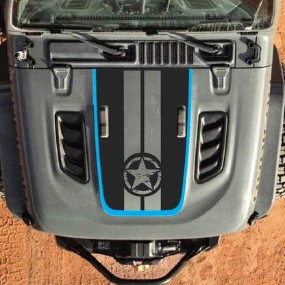 Hood Decal for Jeep Wrangler JL JLU Gladiator JT Rubicon Hood 2018+ Style #97