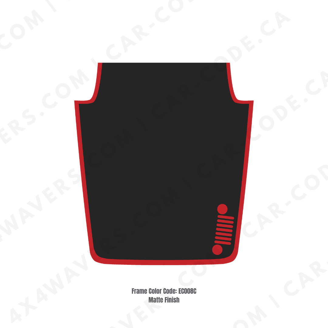 4x4wavers Decal Sticker Kit for JK Hood  – Vinyl Car Decals for Jeep Wrangler Models – Made in Canada - 4X4 WAVERS