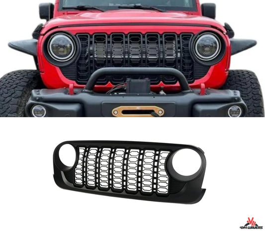 4X4WAVERS 2024+ Style Upgrade Front Grille - JK to JL Upgrade - Jeep Wrangler JK/JKU 2007-2018