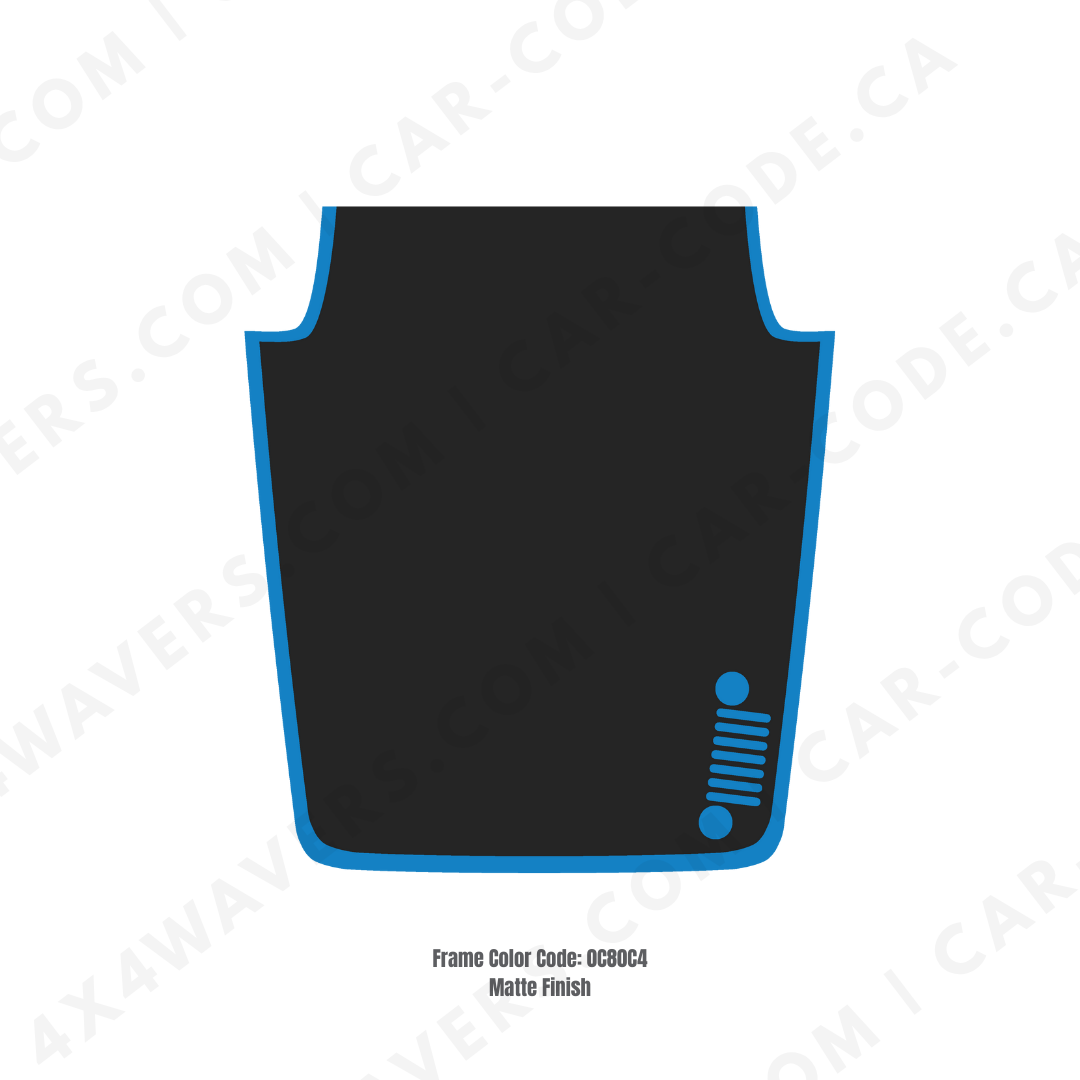 4x4wavers Decal Sticker Kit for JK Hood  – Vinyl Car Decals for Jeep Wrangler Models – Made in Canada - 4X4 WAVERS