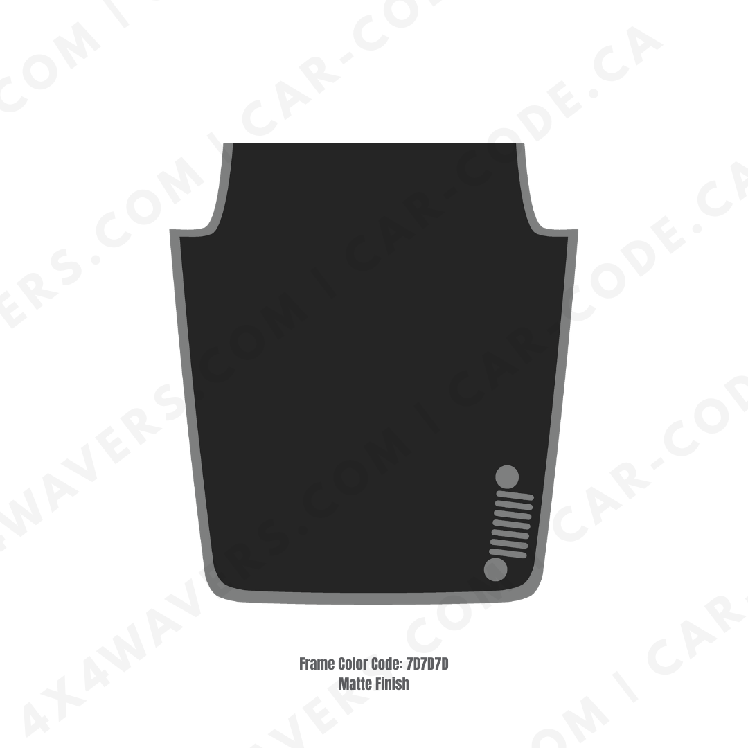 4x4wavers Decal Sticker Kit for JK Hood  – Vinyl Car Decals for Jeep Wrangler Models – Made in Canada - 4X4 WAVERS